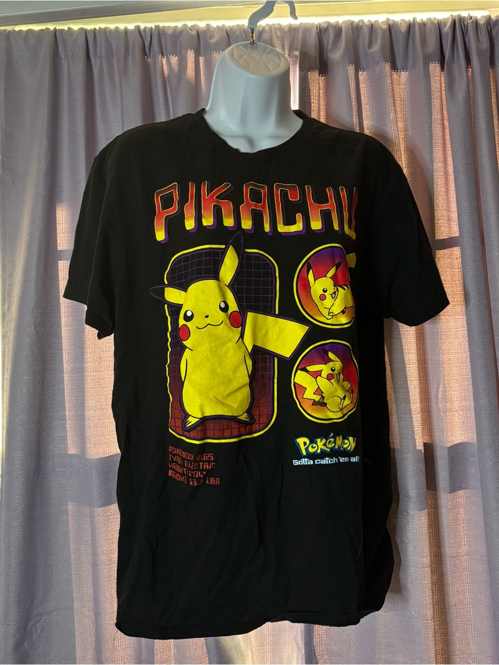 Pokemon Pikachu Graphic Tee - Black & Yellow